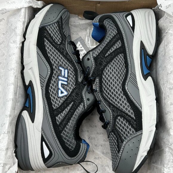 FILA Men\'s Running Sneakers Size 7 Extra Wide Gray-Black Breathable Cushioned main image 10